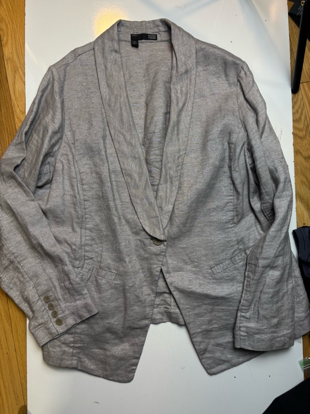 Eileen‎ Fisher Lightweight Linen-Blend Jacket sz 1X